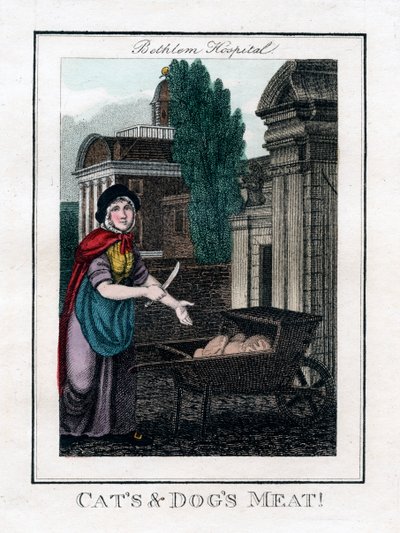 Cats and Dogs Meat!, Bethlem Hospital, London, 1805 av Unbekannt