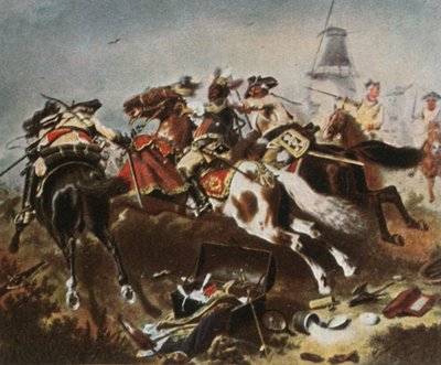 Kavaleriforlovelse ved Rossbach, 5. november 1757, 1936. av Unbekannt