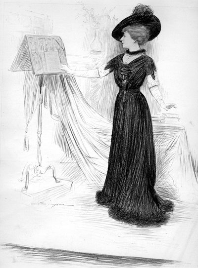 Cecile Sorel , fransk skuespillerinne, 1909 av Unbekannt