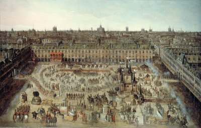 Feiring av bryllupskontrakten mellom Ludvig XIII og Anne av Østerrike..., 1612. av Unbekannt