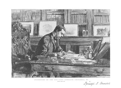Dagens kjendiser - Lord Randolph Churchill, MP, 1885 av Unbekannt