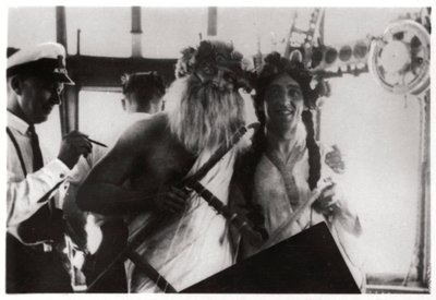 Seremoni som feirer kryssingen av ekvator om bord på luftskipet Graf Zeppelin, 1930 1933 av Unbekannt