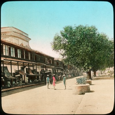 Chandni Chowk, Delhi, India, slutten av 1800- eller begynnelsen av 1900-tallet av Unbekannt