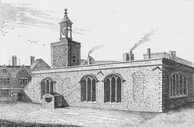 Chapel Royal of St Peter ad Vincula, med utsikt over Tower Green, London, c1737 1904 av Unbekannt