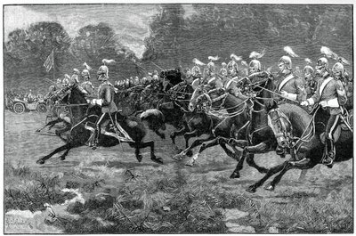 Anklagen for 5. og 7. Dragoon Guards, anmeldelse i Windsor Park, 1900 av Unbekannt