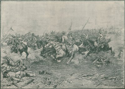 Anklagen for de tolvte husarene i slaget ved Marengo, 1800, 1896. av Unbekannt