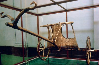 Vogn fra graven til Tutankhamon, 1300-tallet f.Kr av Unbekannt