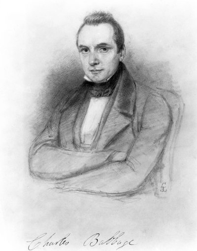 Charles Babbage , britisk matematiker og datapioner av Unbekannt