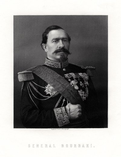 Charles Denis Sauter Bourbaki, fransk general, 1800-tallet av Unbekannt