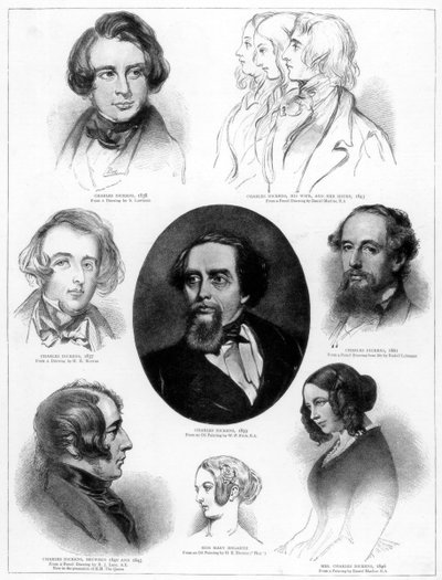 Charles Dickens 1812-1870, engelsk forfatter, 1892 av Unbekannt