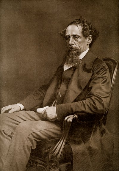Charles Dickens , engelsk forfatter fra 1800-tallet, 1910 av Unbekannt