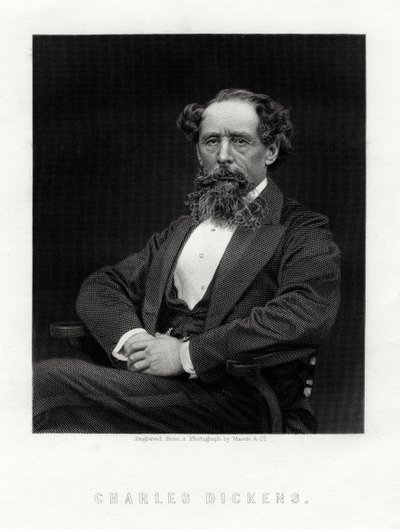 Charles Dickens , engelsk forfatter og journalist, 1876 av Unbekannt