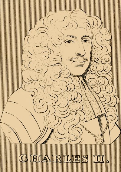 Charles II, 1630-1685, 1830. av Unbekannt