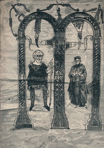 Charles den store og hans kone, etter det tidligste portrett, c775, 1907 av Unbekannt