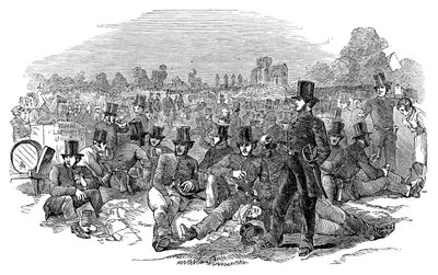 Chartist Agitation, politistyrken på Bonners Fields, 1848, 1900 av Unbekannt