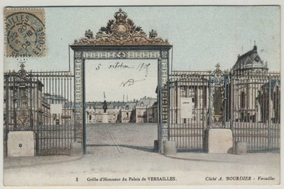 Chateau de Versailles: æresnett - Postkort datert 1905 av Unbekannt