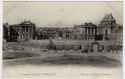 Chateau de Versailles: utsikt over fasaden - Postkort sent på 1800-tallet - begynnelsen av 1900-tallet av Unbekannt