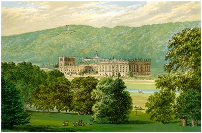 Chatsworth House, Derbyshire, hjemmet til hertugen av Devonshire, c1880 av Unbekannt