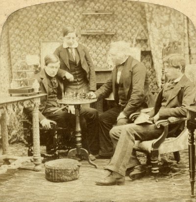Sjakk, 1850-tallet av Unbekannt