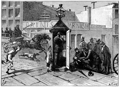 Chicago polititelefonboks, 1886 av Unbekannt