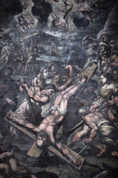 Chiesa della Grazia, Galatina, Apulia Maleri som skildrer Peters korsfestelse, Galatina, Italia av Unbekannt