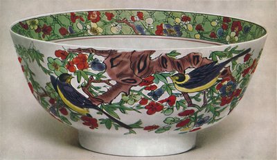 Kinesisk porselensskål. Famille Verte. Periode av KAng Hsi, 1662-1722, 1928. av Unbekannt