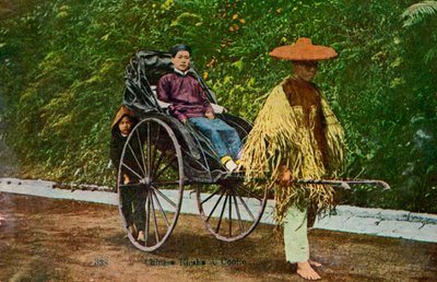 Kinesisk rickshaw, 1900-tallet av Unbekannt