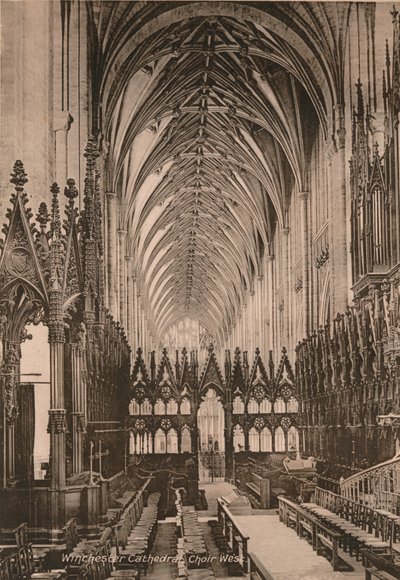 Choir of Winchester Cathedral, Hampshire, tidlig på 1900-tallet av Unbekannt