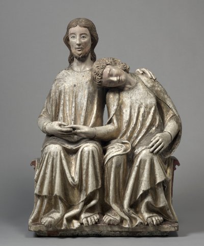 Kristus og den hellige Johannes evangelisten, 1300-1320. av Unbekannt