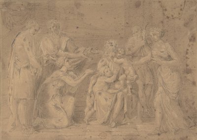 Kristus og barna, 1600-tallet. av Unbekannt