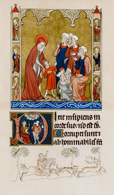 Kristus ble funnet av sin mor i templet mens han diskuterte med leger, c1310-1320 av Unbekannt