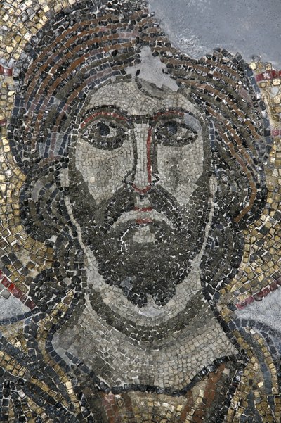 Kristusmosaikk i Golgata-kapellet ved Den hellige gravs kirke, Jerusalem, Israel av Unbekannt