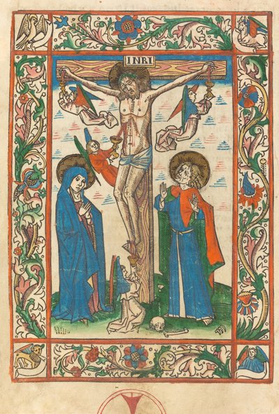 Kristus på korset med engler, 1483. av Unbekannt