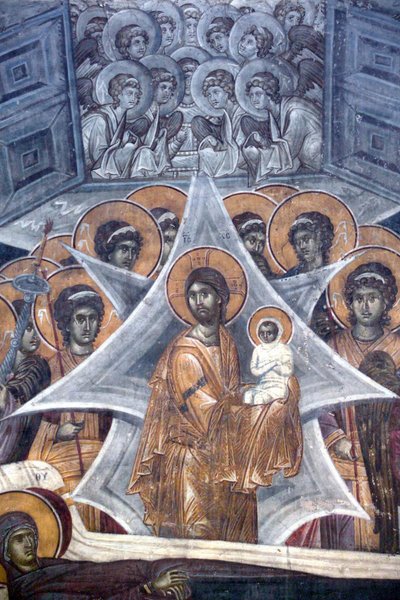 Kristus med jomfruens sjel ved himmelens porter, 1321-1322 av Unbekannt