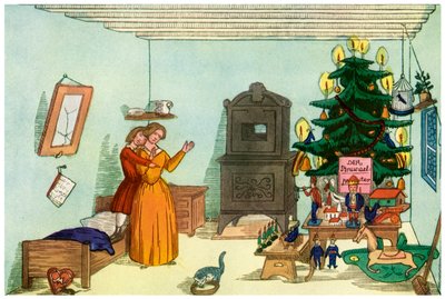 Julescene fra King Nutcracker av Heinrich Hoffmann, 1853 1956 av Unbekannt
