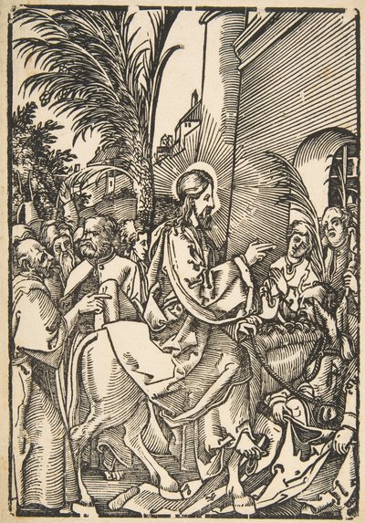 Christs Entry into Jerusalem, fra The Small Passion copy.n.d. av Unbekannt