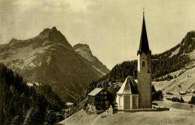 Kirken i Schrocken, Bregenzerwald, Østerrike, c1935. av Unbekannt