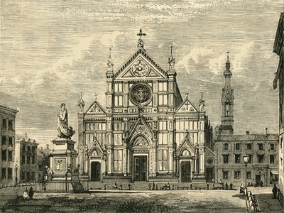 Santa Croce-kirken, Firenze, 1890. av Unbekannt