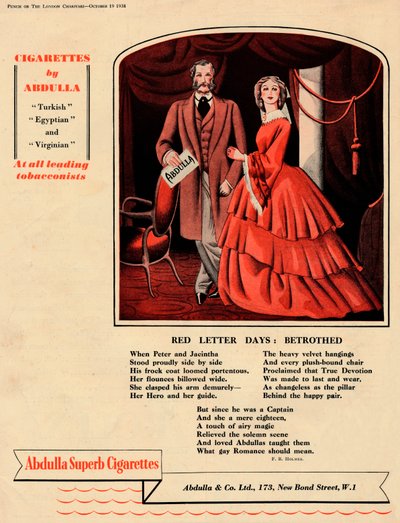 Sigaretter av Abdulla - Red Letter Days: Troloved, 1938 av Unbekannt