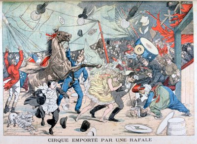Sirkustelt sprengt, Saint Etienne, Frankrike, 1903 av Unbekannt