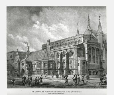 City of London bibliotek og museum, 1886 av Unbekannt