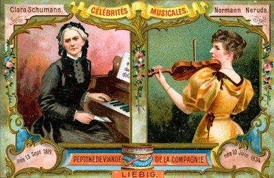 Clara Schumann og Wilma Norman-Neruda, ca 1900 av Unbekannt