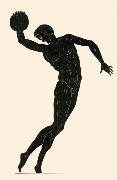Klassisk idrettsutøver som kaster diskos, 1908. av Unbekannt