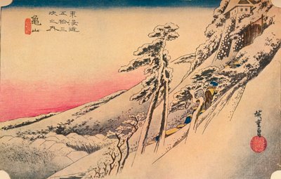 Klart vær etter snø ved Kameyama, fra 53 stasjoner i Tokaido, 1832, 1903 av Unbekannt