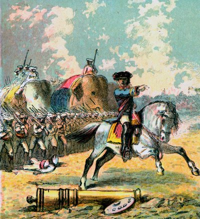 Clives seire i India, ca 1850-tallet av Unbekannt