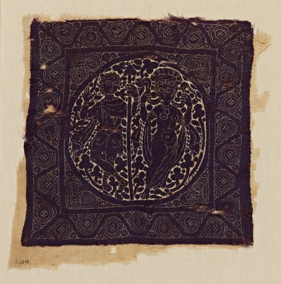 Tøyfragment med Venus og Aeneas av Unbekannt
