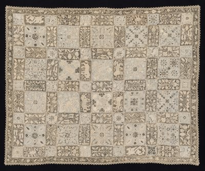 Klut med enhjørninger, drager, andre dyr og blomstermønstre, 1800-tallet. av Unbekannt