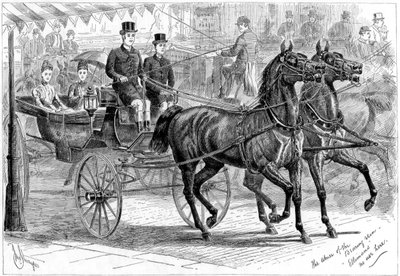 Trener og hester, 1889 av Unbekannt