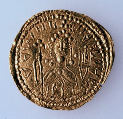 Mynt Zlatnik av storhertug Vladimir Svyatoslavich, Averse: Portrett av herskeren, 980-1015 av Unbekannt