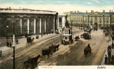College Green - Dublin, slutten av 1800-begynnelsen av 1900-tallet. av Unbekannt